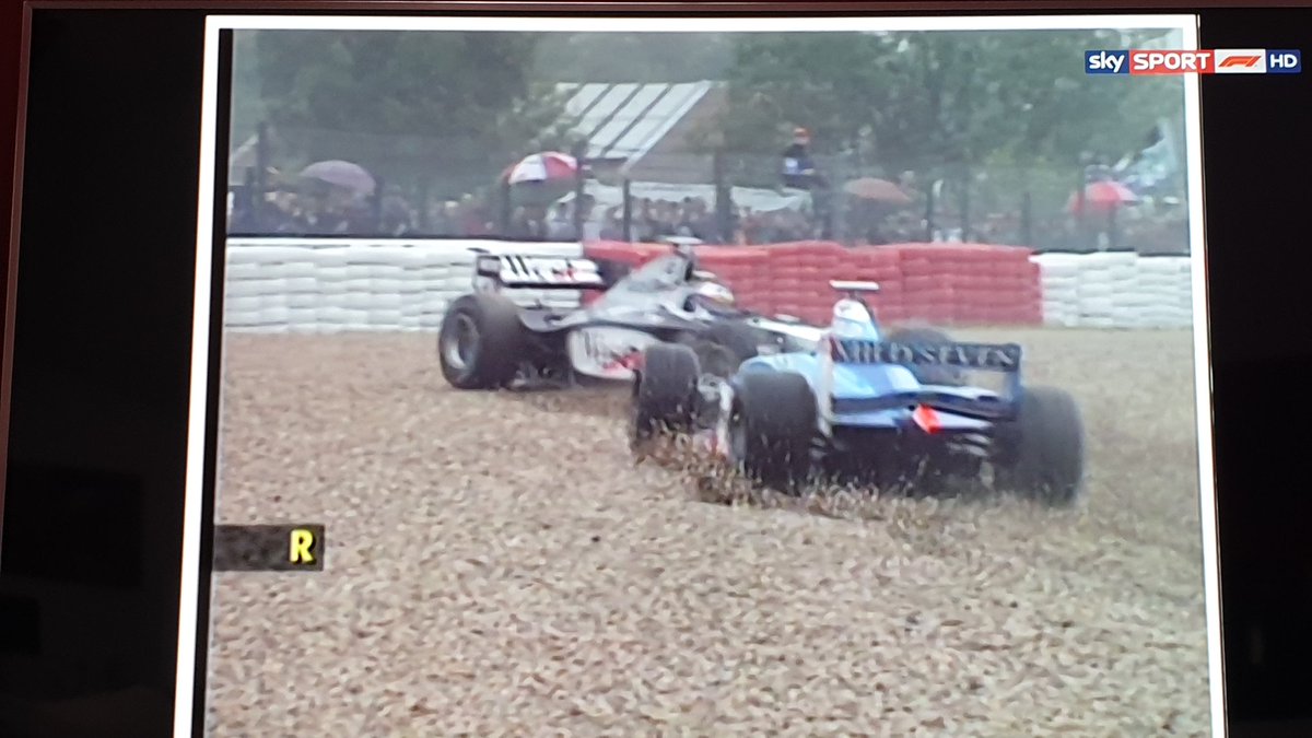 MS2K's tweet photo. Kollision zwischen @therealdcf1 und @alex_wurz! #Spa1998 #SkyF1 https://t.co/Mxt4JBxLRo