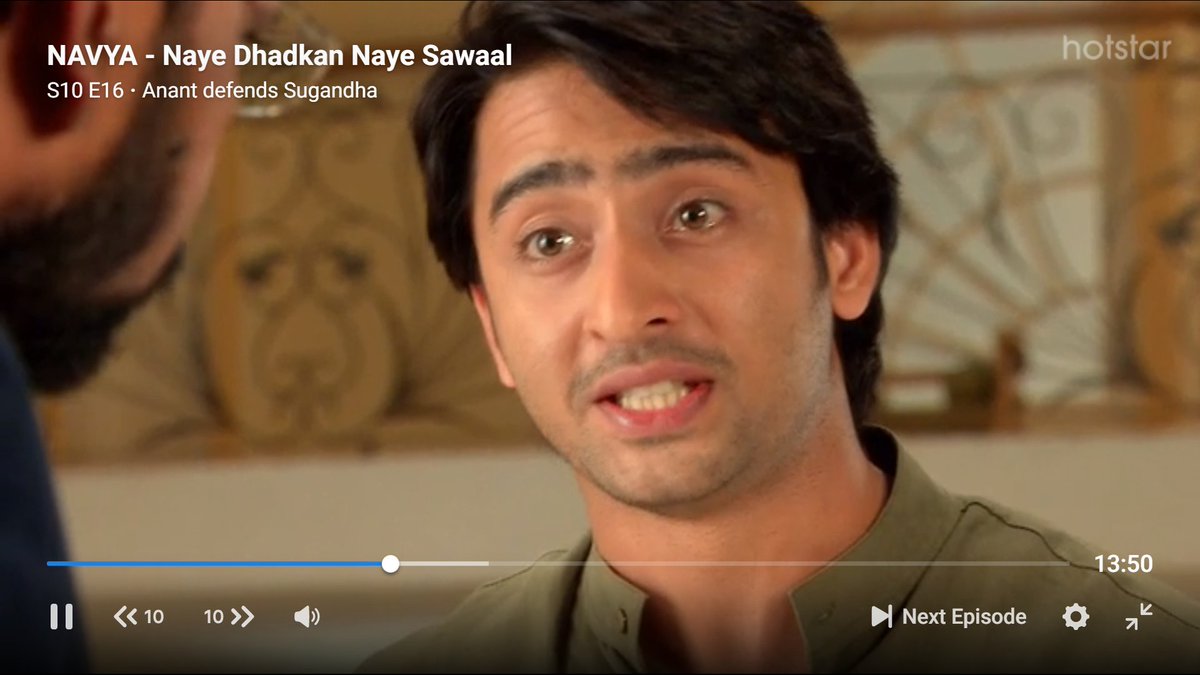 OKay so HERE is where the true performance starts: opens with a softer tone here, but look at his eyes, absolutely ferociously protective and blazing with emotion. Shaheer Sheikh in his element  #Navya  #ShaheerSheikh