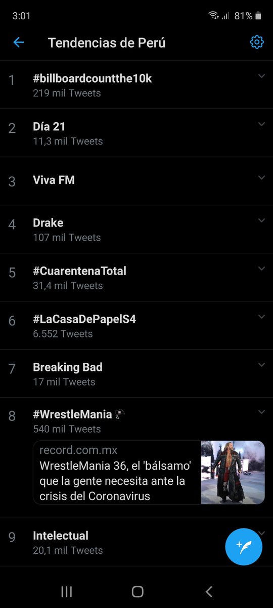 5SOSPER1's tweet photo. #billboardcountthe10k numero uno en tendencias en Perú!

-dani https://t.co/Tbhe7GXlNR