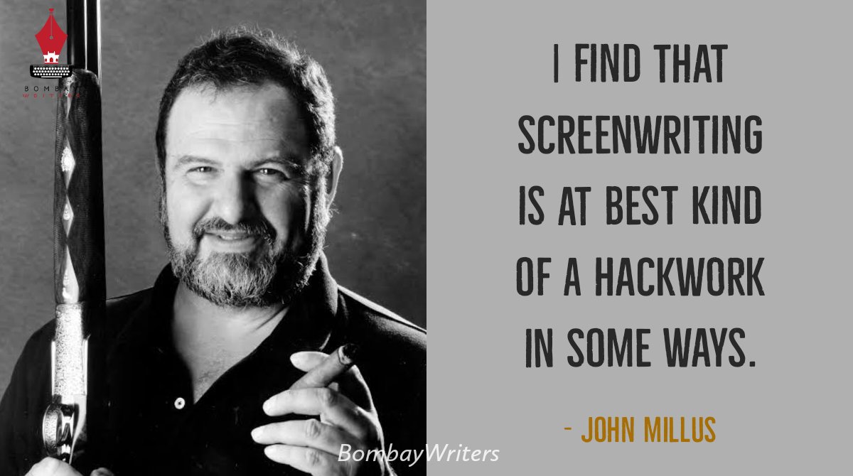 BombayWriters's tweet photo. I find that screenwriting is at best kind of a hackwork in some ways.

#johnmillus #ApocalypseNow #writing  #screenwriter #writers #filmmaking #screenplay #writingcommunity #script #screenwriterofinstagram #writersofinstagram  #rightnow #amwriting #quotes #bombaywriters https://t.co/l4IAtjPHgO