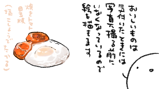 フライパンで野菜をオリーブオイルと塩して蓋して蒸し焼きにしたところに卵割入れてこれも蒸し焼きにしたやつがおいしい
おすすめはトマトとかアスパラです 