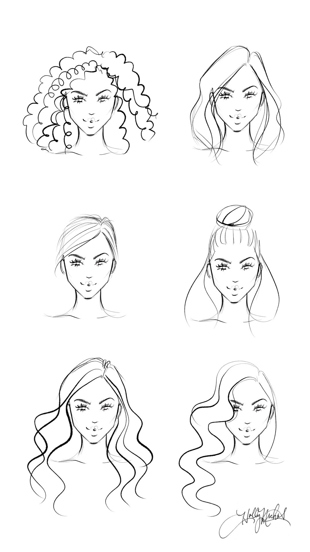 Fashion Illustration Hair