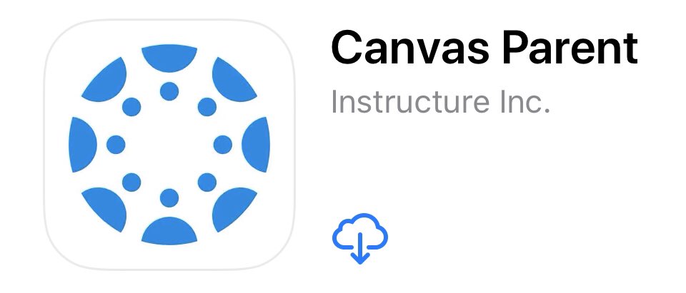 Parents, download the <a href="/CanvasLMS/">Canvas LMS</a> Parent App. As an observer in your child’s class you’ll receive notifications of all announcements, assignments, and grades posted by your child’s teacher: apps.apple.com/us/app/canvas-…