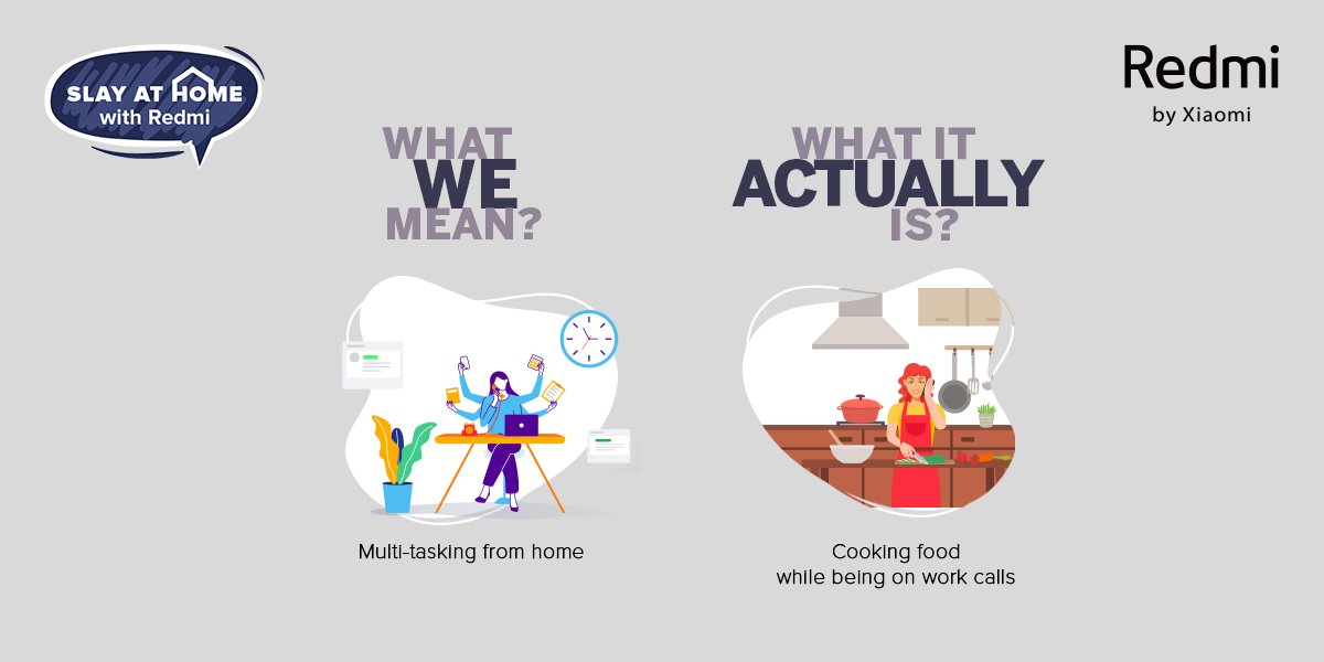 RedmiIndia's tweet image. Working from home, multi-tasking has a new definition! 

Tell us how you are juggling your work with those daily chores in the comments. 

#Redmi #SlayAtHomeWithRedmi #21DaysOfPositivity