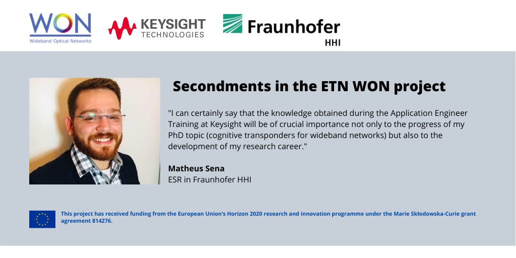 NESTOR_DN_MSCA's tweet photo. 📝Read the feedback from Matheus Sena #EtnWon ESR from @FraunhoferHHI on the "Application Engineer Training" event attended during his industrial #secondment at @Keysight.
https://t.co/bNOVOz4BOO
#WonTraining #H2020 #photonics #engineering https://t.co/w7fp48ApV7