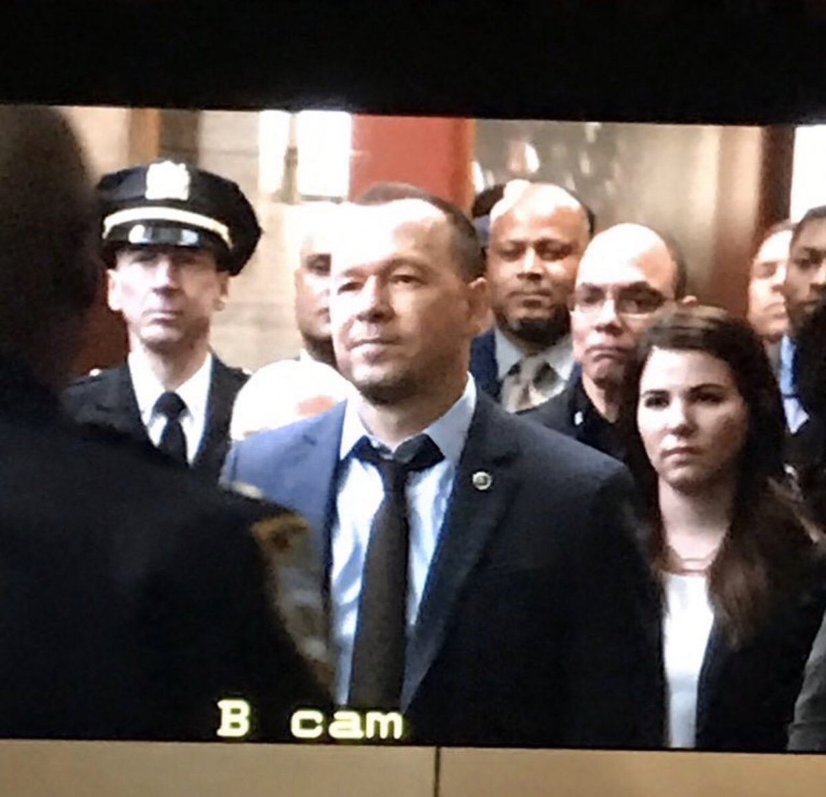 There is a trend of every scene I was in on Blue Bloods getting cut (I was happy with this bc I am NOT an actor and there are so many people who should be getting screen time instead of me)Another scene that was cut but my guy  @Jtabsfinn got me a B cam shot