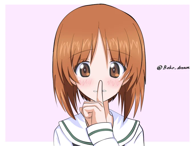 みぽりんの「しーっ」の絵
#ガルパン #garupan 