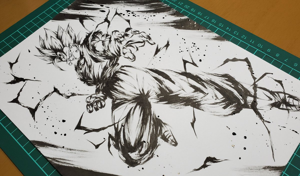 ドラゴンボール かっこええですなぁ ドラゴンボール超 墨絵 模写 こバya4の漫画