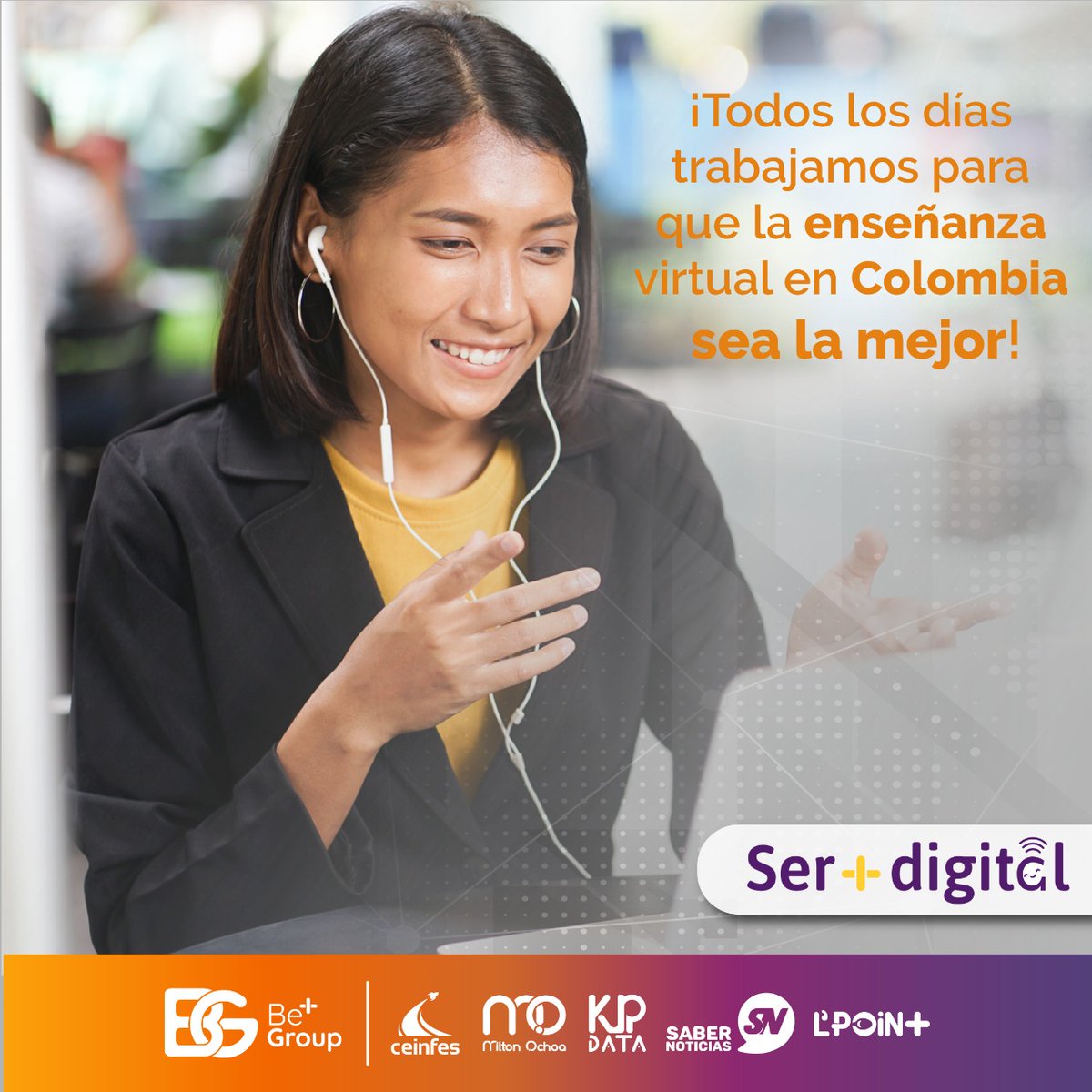 Beplusgroupla's tweet photo. Ser+Digital transforma la educación tradicional en un modelo virtual de calidad. Obtén más información de nuestra herramienta en atencionalcliente@ceinfes.com https://t.co/0NpN3dC5OL