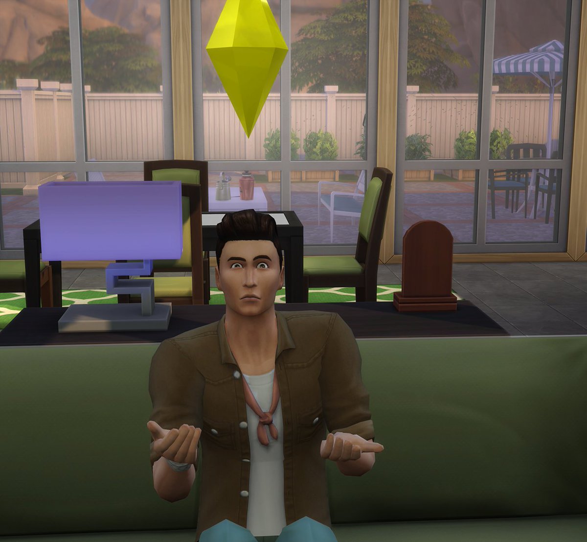 plumbobcast's tweet photo. You mean if I put milk on my cereal instead of water it tastes better?!
Caption inspired by @ChaynneTaylor #patreon #simizen
#funday #thesims #sims4 #undertheplumbob #utpb https://t.co/kemP0LCn12