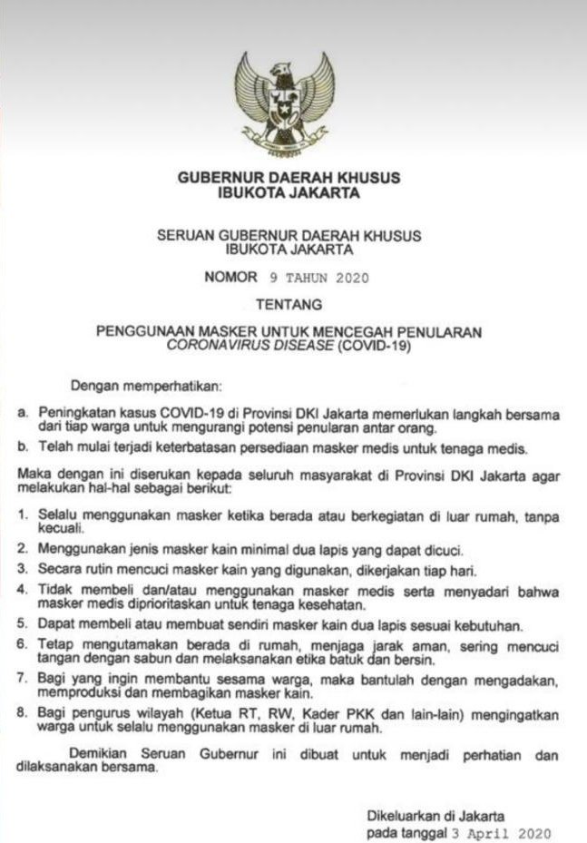 Wah ramai2 ada apa ini udah punya masker belum???? Sesuai edaran pemerintah, wajib pakai masker! Belum punya? Order punya nyokap gue aja. Thank you  https://twitter.com/alvinbolang_/status/1245656025086058497?s=19