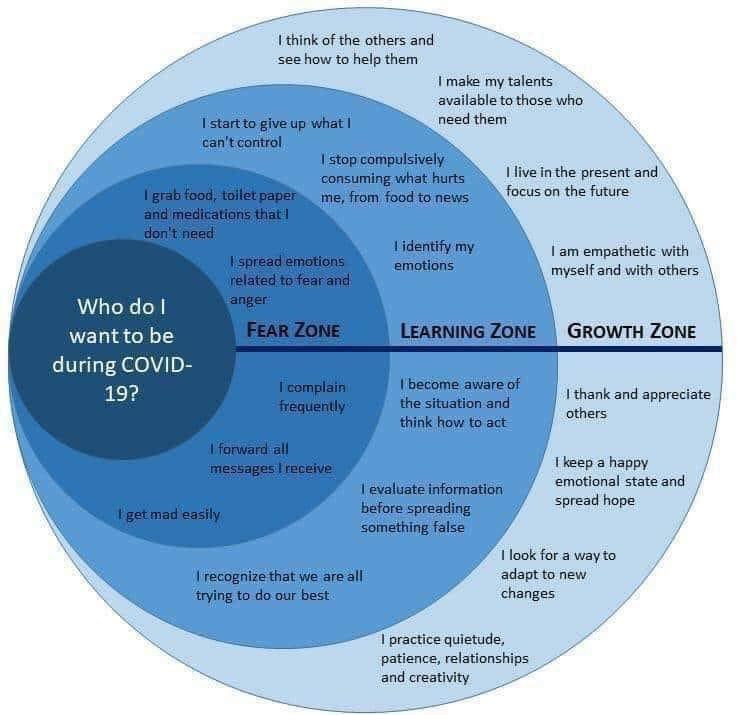 Who do I want to be during COVID-19? This unprecedented pandemic health crisis brings an array of emotions. It’s natural to experience a range of emotions &amp; important to acknowledge &amp; deal with them. Ultimately, we all want to find the GrowthZone! #GrowthMindset