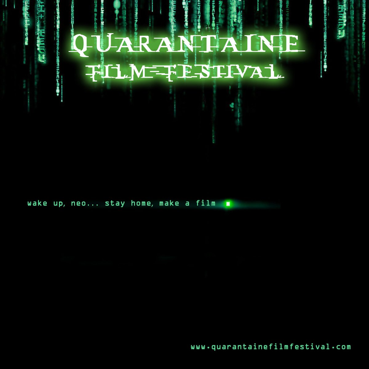 40NFilmFest's tweet photo. Restez dans la Matrice, faites un film ! 😎🎬 #40nfilmfest #quarantainefilmfestival #courtmetrage #festivalcourtmetrage #confinement #confinementcreatif #tousalamaison #restezalamaison #resterchezsoi #restezchezvous #onresteouvert #faitestourner https://t.co/zmyVJuAWzt