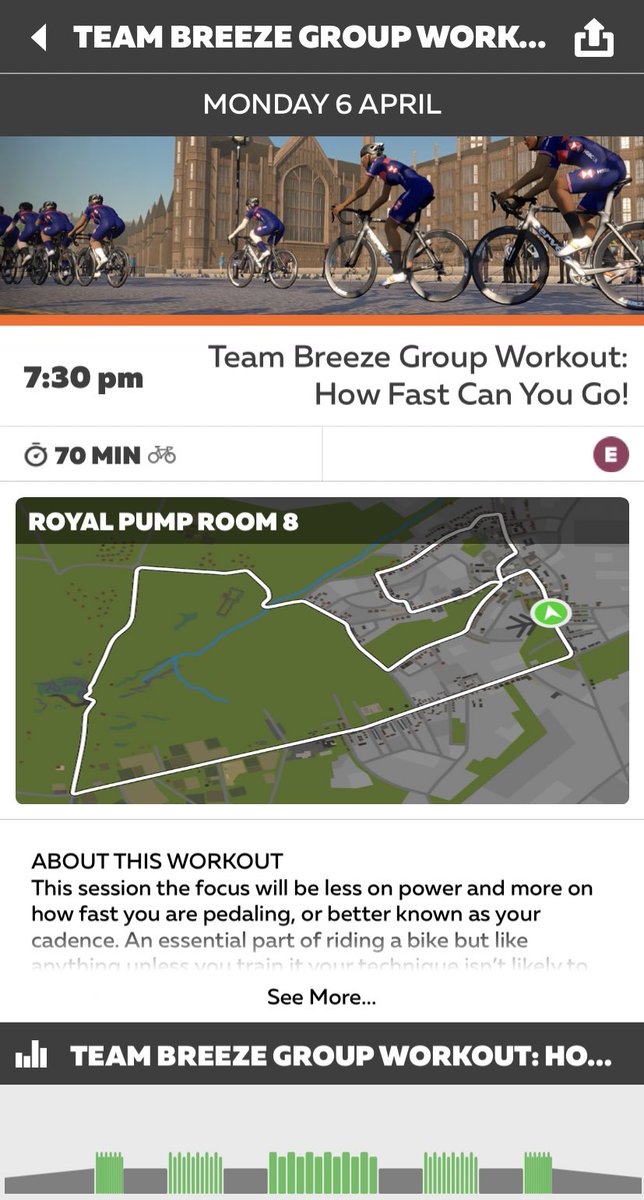EllaBarnwell2's tweet photo. Monday night is @GoZwift night! Anyone fancy joining myself and @HSBCUKBreeze for a session??? This one has some 3min to 12min efforts great for fitness!! {MONDAY 7:30PM!} @TowyRider https://t.co/HW5egNzqEq