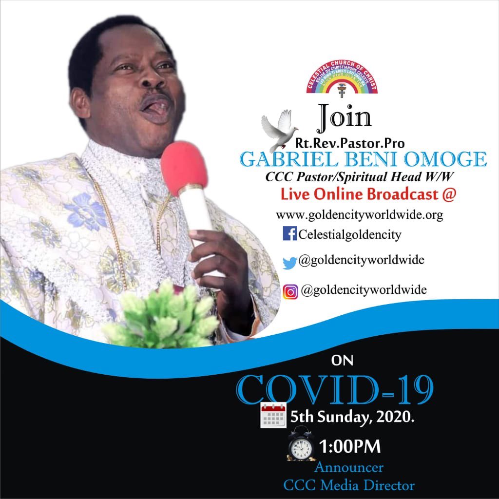 CCCMEDIATEAM1's tweet photo. It is not too late to experience a life changing encounter with God amidst all these tribulations in the world, the Lord has directed our Father in the Lord Rt Rev Beni Omoge to speak to us all as his children.
Kindly stay to tune or follow on our Facebook page🙏 ⁦ https://t.co/4IzG8iZRZq