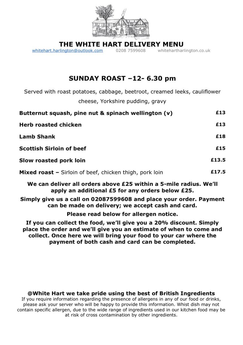 WhiteHartH's tweet image. Feeling lazy? Order a sunday roast from us 🤤🤤🤤🤤🤤