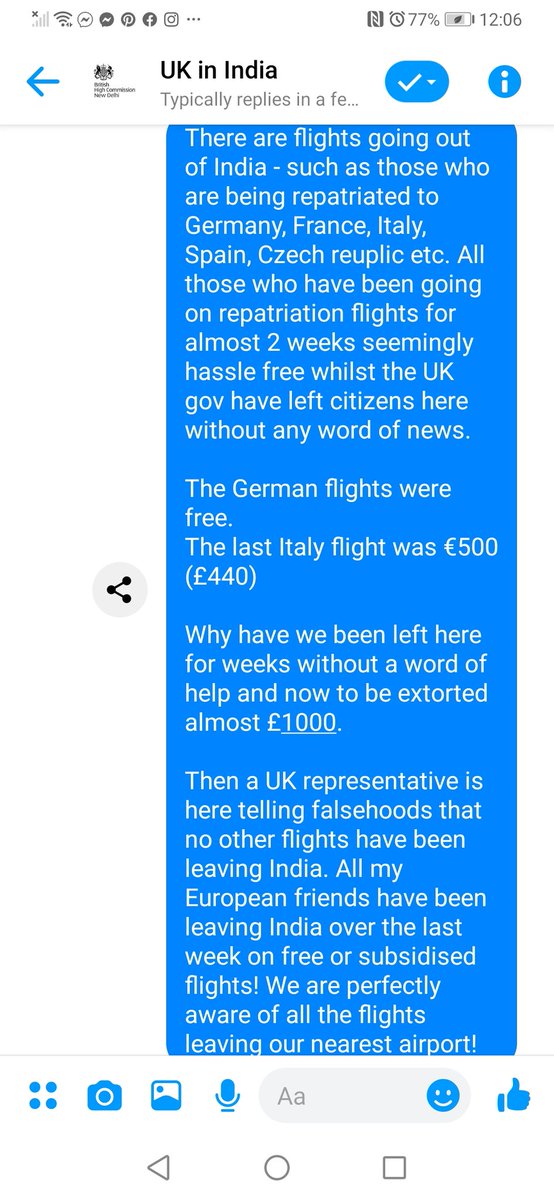 I immediately contacted the british high commissioner to enquire, but have yet to recieve any satisfactory answer.W