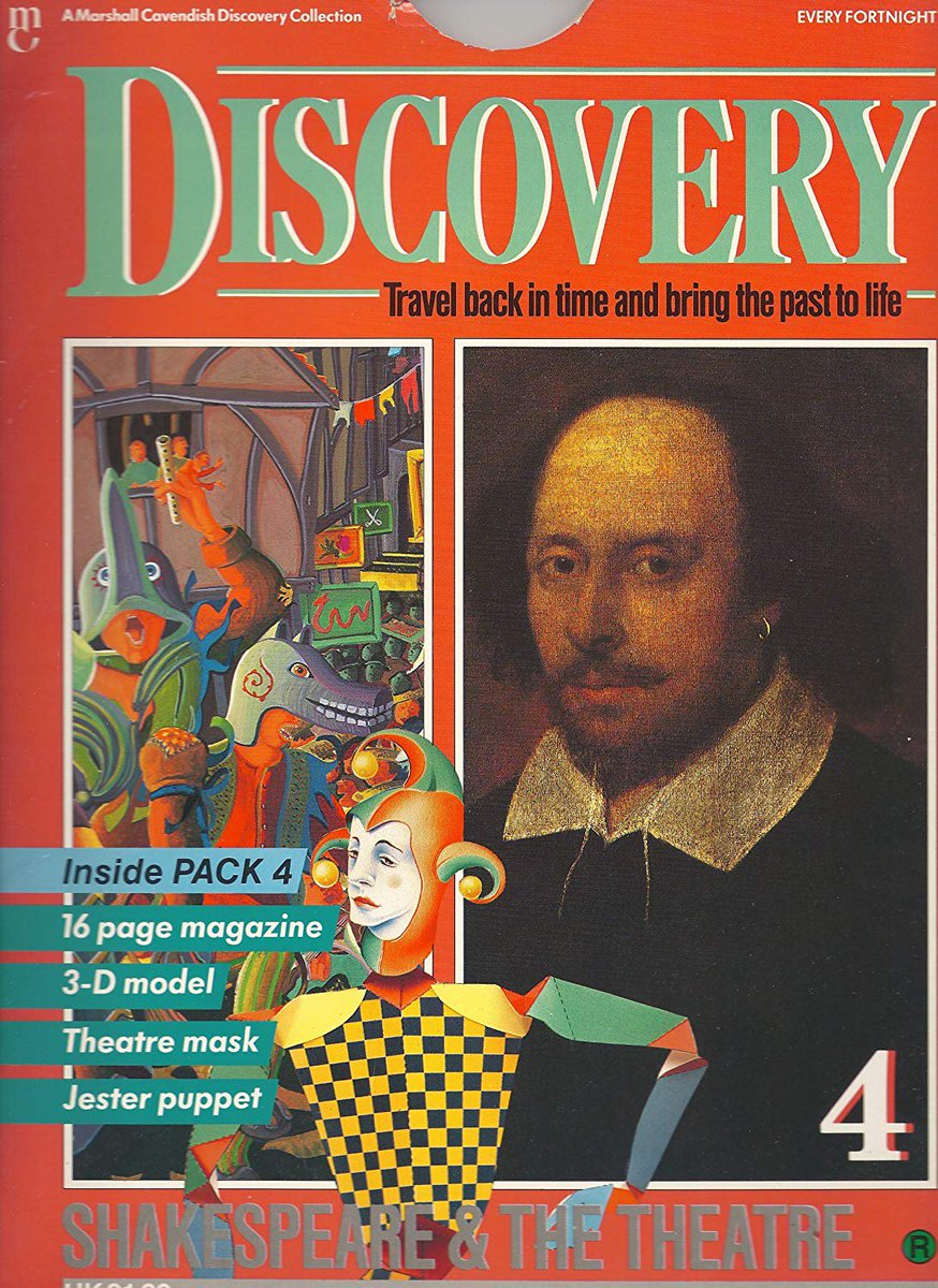 Discovery (Marshall Cavendish, 1988) was a partwork school encyclopaedia that would make your kids care about history through a mix of model making, audio casettes and massive pictures. Launched just before CD-ROMs became popular it was like Encarta 95 without the screen glare.