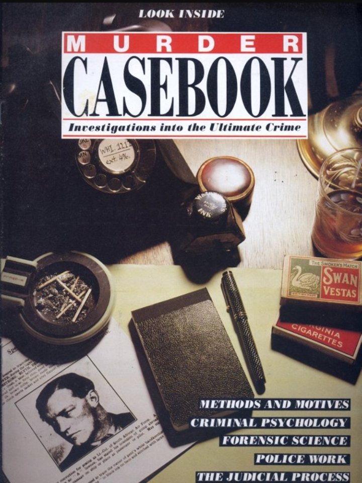 Murder Casebook (Marshall Cavendish, 1989) was another mammoth partwork: 153 weekly instalments of famous murders. Unlike other partworks you could just collect the issues you were interested in, as each covered a different killer. It was a handy crime writer’s sourcebook.