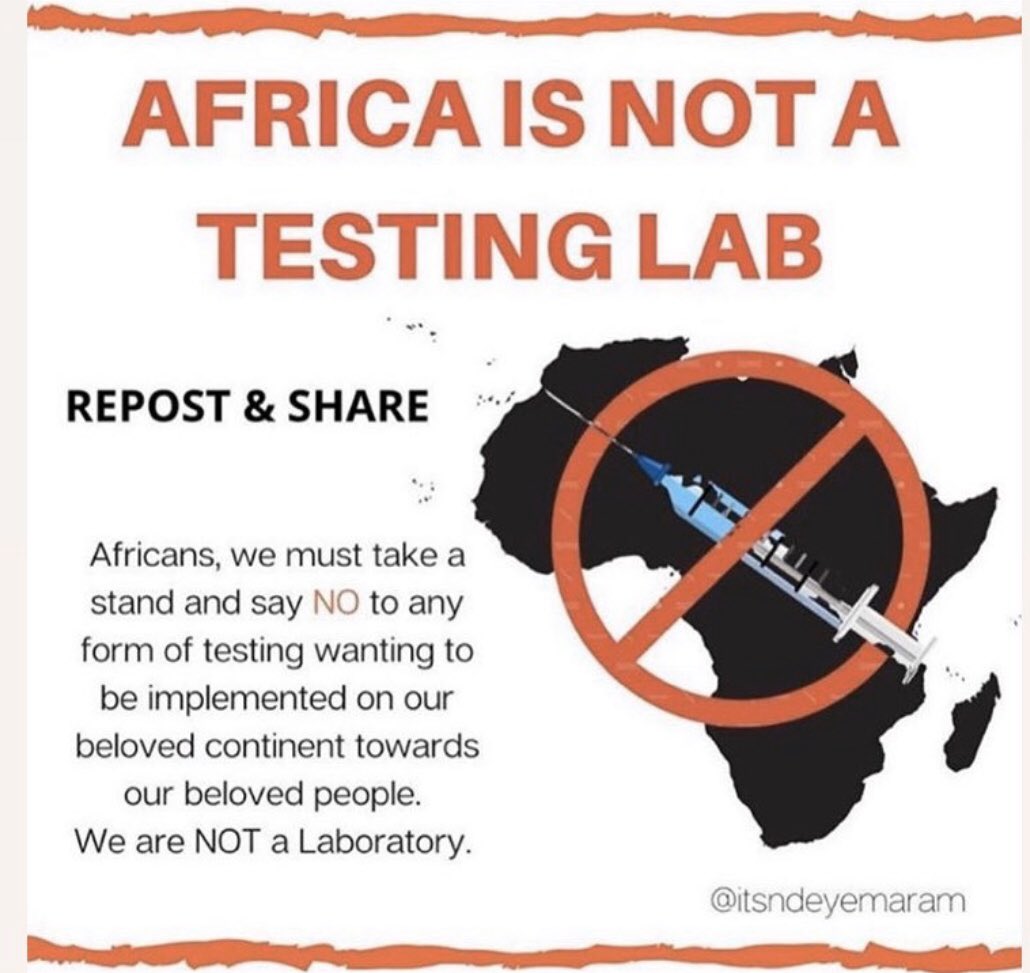BeeBexstar's tweet photo. Dear Evil people, Please leave Africa alone, not every day kill, steal and destroy... 
Dear Greedy African leaders stop selling us out 
#vaccine #AfricansAreNotLabRats #AfricanIsNotAnExperiment #AfricansAreNotGuineaPigs #StandWithThePoor https://t.co/R4yDbCEwTa