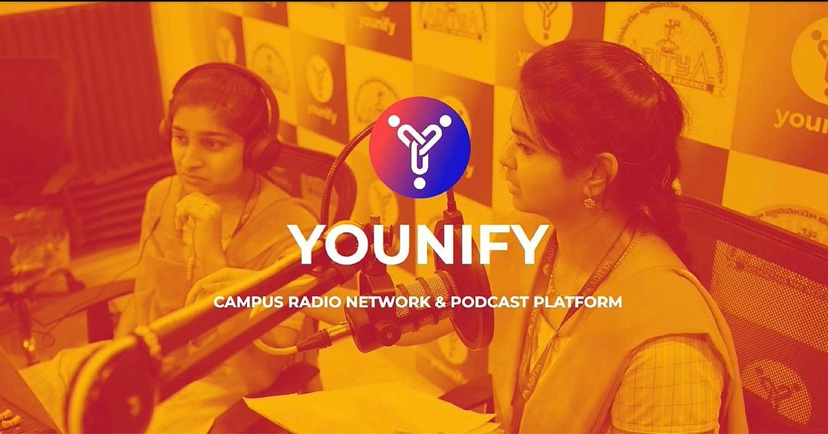 Younify_Radio's tweet photo. Younify partners with campuses across India to build and operate dedicated campus radios.
Younify provides access to multiple campus radios

#stayhome #StayHomeIndia #StayHomeSaveLives #StayConnected #student #radio #podcast #CollegeStudent #StaySafe https://t.co/mXQhAQrEIt