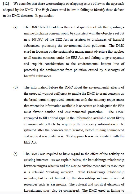 SamVarvastian's tweet photo. New Zealand courts show environmental leadership yet again: Court of Appeals rules against granting seabed mining permit for failure to protect the ocean from pollution, inadequate impact assessment and lack of consideration of indigenous Māori interests.
https://t.co/nmd3m7NKcF https://t.co/5OEJXzbAih