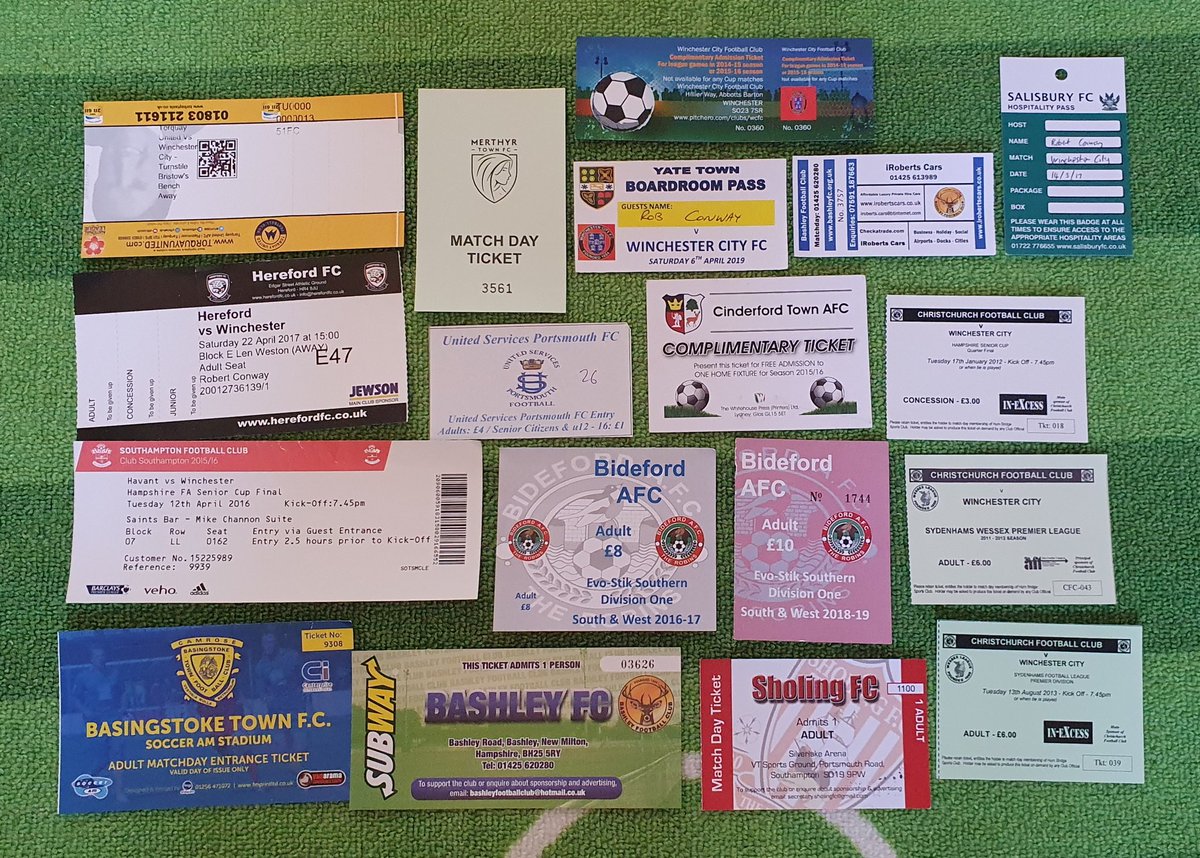 Very few clubs at our level produce match tickets but here are the ones I've got following  @wincityfc 