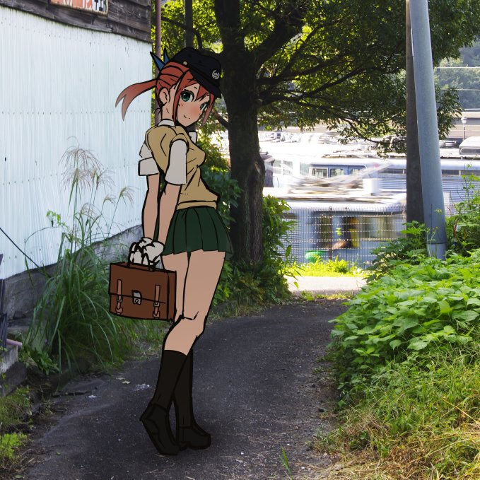 「碓氷と彼女とロクサンの。
自分の撮った写真になつきちを添えて。 」|みすた亭のイラスト