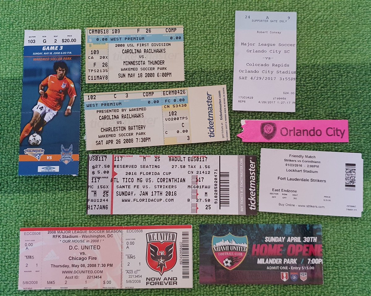 Tickets from my matches in The Netherlands, USA, The Czech Republic as well as a couple from Italy, Spain, Belgium & Scotland. 