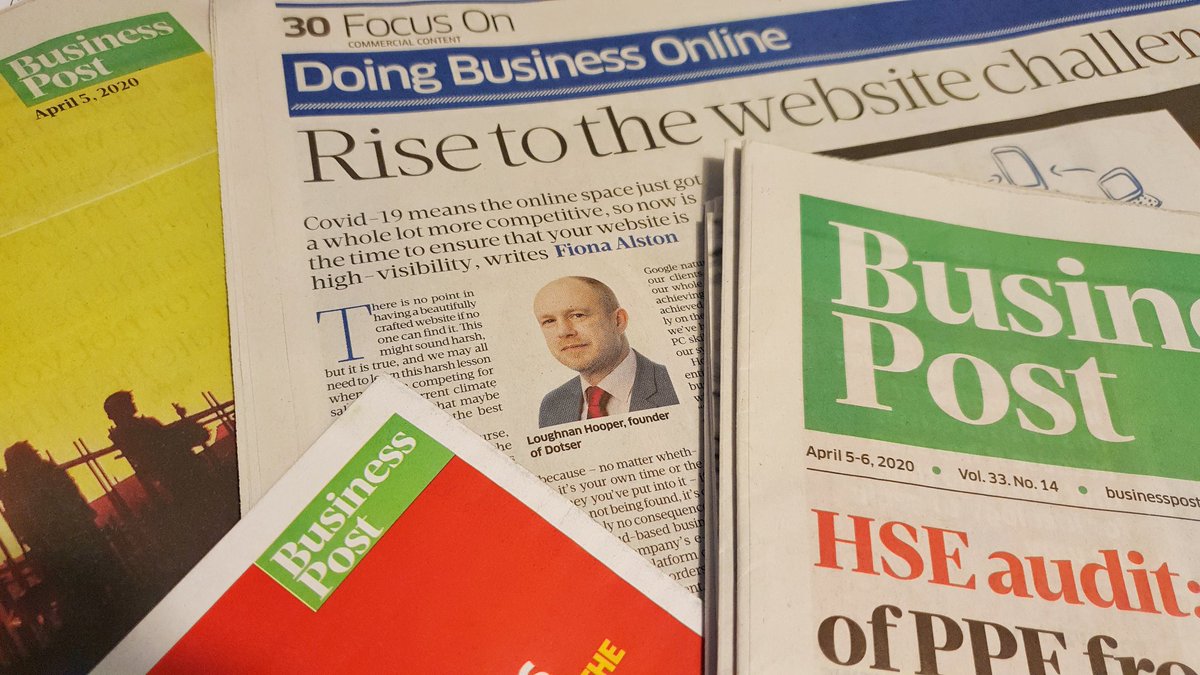 LoughnanHooper's tweet image. Rise to the website challenge - ecommerce tips for businesses in the @businessposthq @DotserWeb #staysafe