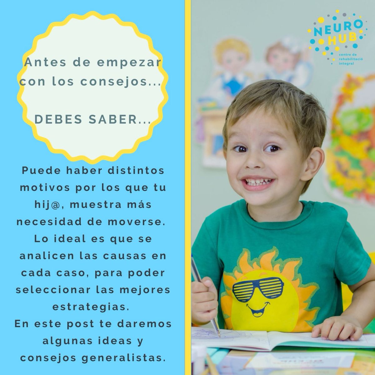 Neurohub1's tweet photo. Os dejamos 10 ideas con algunos consejos para estar en casa con niños movidos. #terapiaocupacionalinfantil💞👍👭 #crianzarespetuosa #niñosmovidos #niñosencasa #infanciayfamilia #familiayniños #ensajudem #Sabadell #integraciónsensorial #yomequdoencasa #joemquedoacasa #totaniràbé https://t.co/dQ00iiwmGE