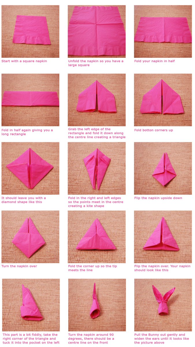 With only a week to go before the easter bunny arrives, we have some DIY Napkin Ideas 🐣🐰🍫

#DIY #stepbystep #easter #easterbunny #tableware #decoration #tabledecoration