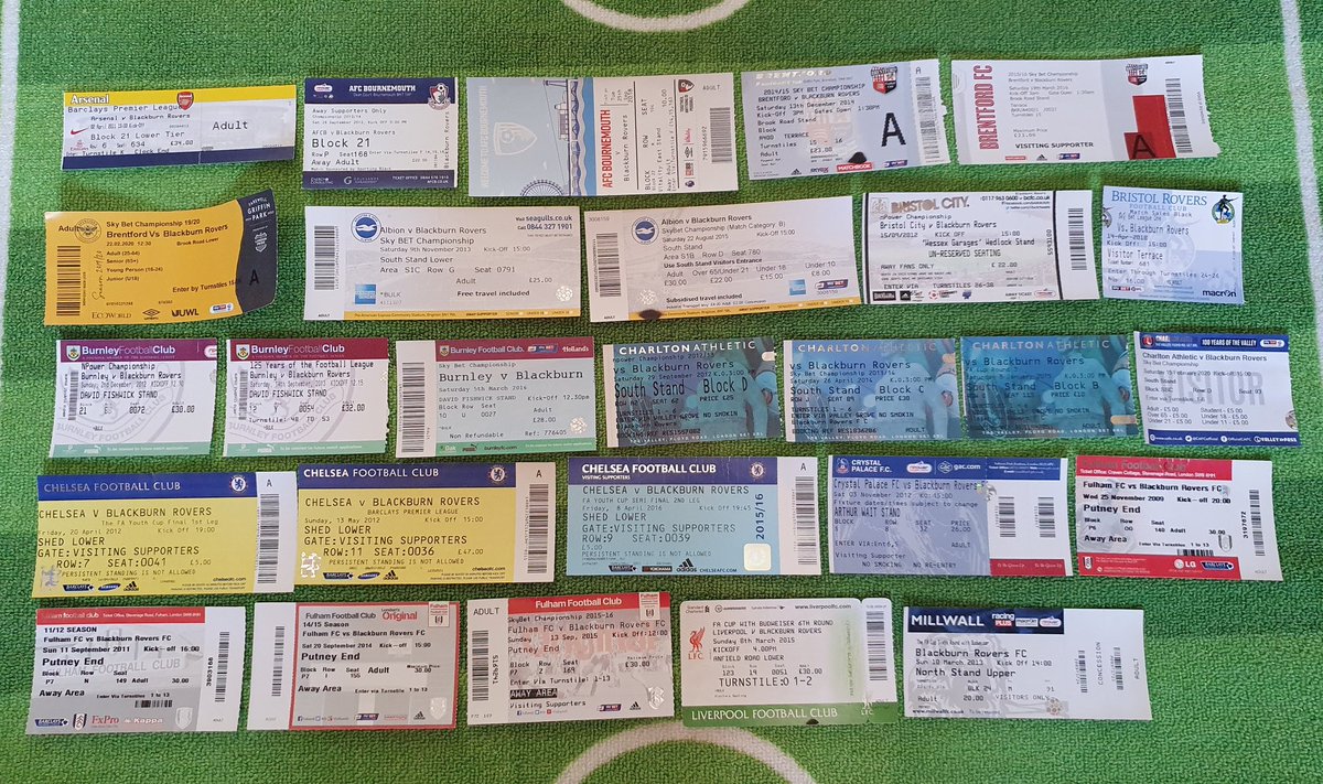 Other Blackburn home & aways plus my membership cards for the London supporters branch.