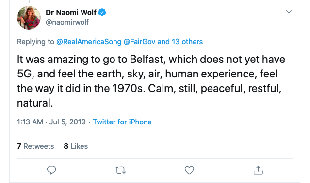 Favourite tweet of 2020. Got it all. Conspiracy theory, pseudoscience, baseless nostalgia, and total ignorance of history. And Belfast has 5G. Five stars. Chef's kiss. Perfect tweet.