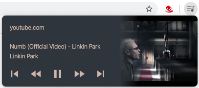 アドレスバー横のプレーヤー