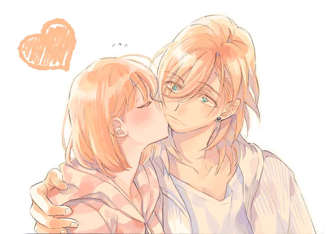 きりんさんと線画交換して塗り絵しました。先にレン春投げたら続き描いてくれたのが最高なので見てください!!!!!せっかく春ちゃんがオオカミさんフラグを立てたのにへし折るレンくんです 
