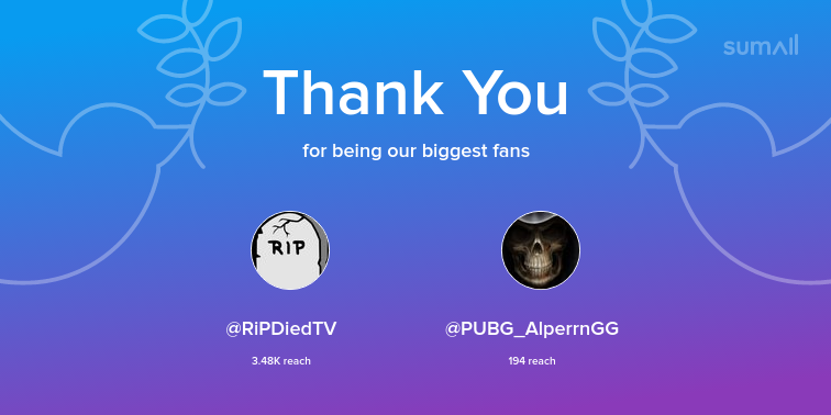 MixrMr's tweet photo. Our biggest fans this week: RiPDiedTV, PUBG_AlperrnGG. Thank you! via https://t.co/Nro4a2g1GB https://t.co/YlW8kQsSs4