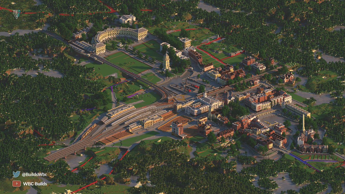 BuildsWbc's tweet photo. A couple of renders of my Victorian town of Walhampton (Still very much work in progress) some key buildings to look out for ; the Crescent, town hall and train station

If you want to see how I built the train station check out my video https://t.co/AD5JYjFJtp

#Minecraft https://t.co/bnyNgOrlgH