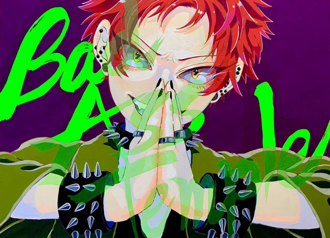 #アベマでヒプマイライブ でナゴヤ沼に落ちた人間の描いた波羅夷空却です 