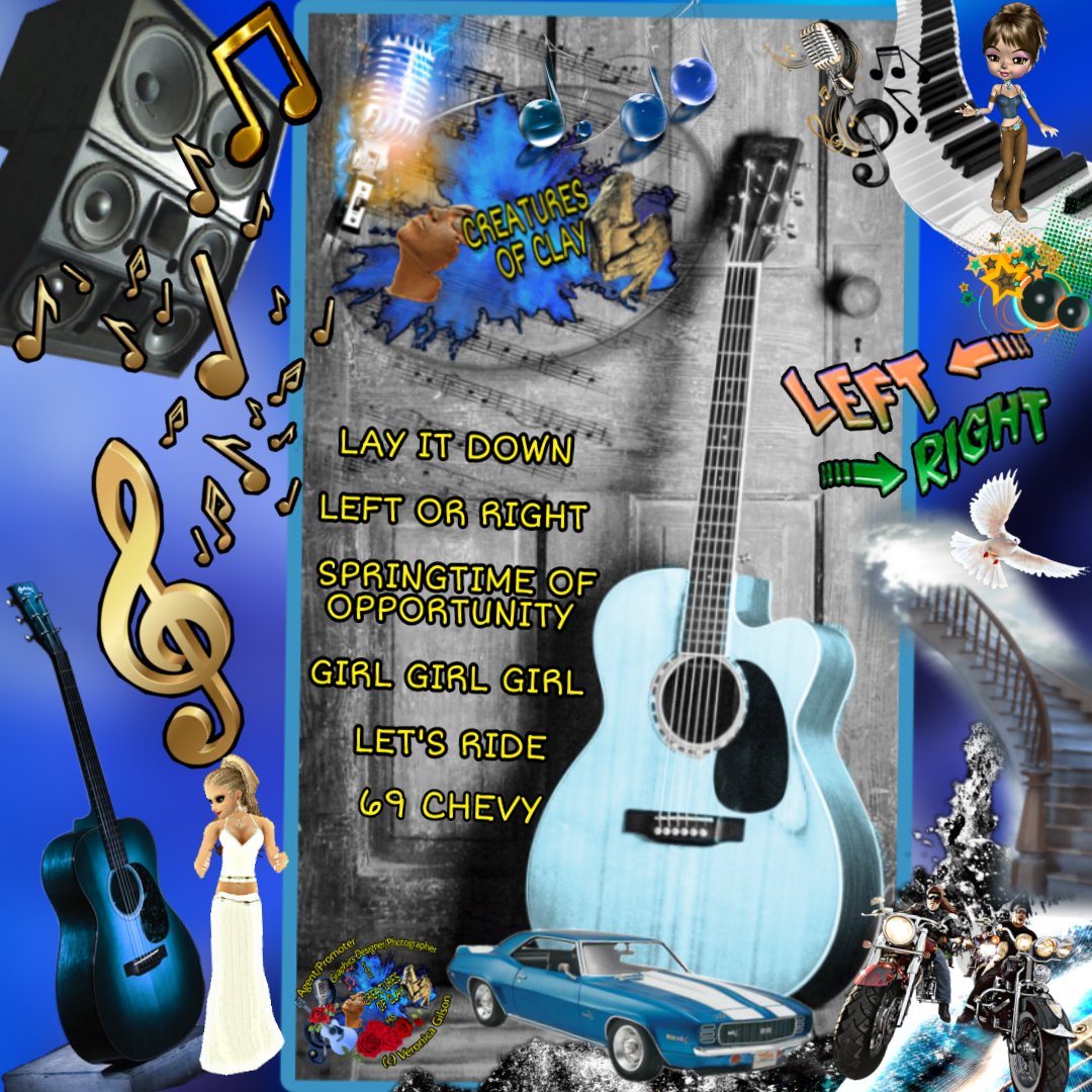 RoverDov123's tweet photo. https://t.co/xA4lteIV5Z
Got Music? Want #MusicWithATwist By #CreaturesOfClay!
Buy Our 6 Songs So We Can Bring The Fans More Amazing Music! Available On Our Website Ready For Download Including Our Just Released Song Called #69Chevy!
#CountryMusic #RockMusic #BluesRock https://t.co/kGpdXVkEzs