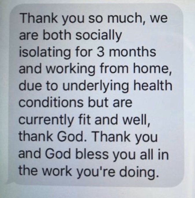 safebuddygroup's tweet photo. More lovely feedback sent to one of our volunteers this week - we also took a call from the daughter of a lady we’re helping - she is extremely grateful for our help in looking after her Mum (the daughter lives 2 hrs drive away) #coventry #COVID19 #StayAtHomeSaveLives https://t.co/2W9RjON8E4