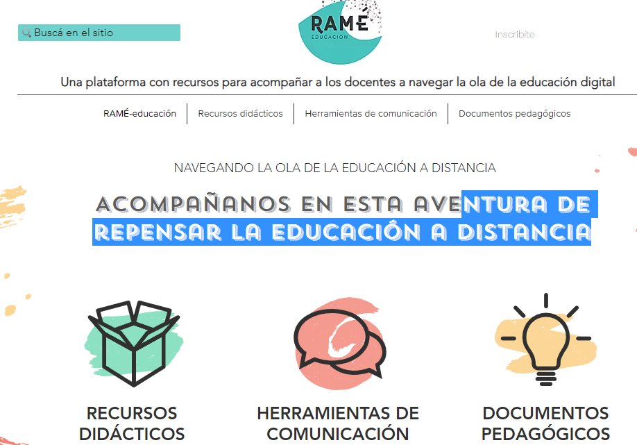En medio de la pandemia nuestr@s graduad@s y estudiantes de la Lic. en Educación de la @Escuela_UdeSA  armaron una maravillosa iniciativa llamada Ramé ("hallar belleza en el caos") que hace curaduría de recursos educativos digitales. ¡Comparto! rame-educacion.com