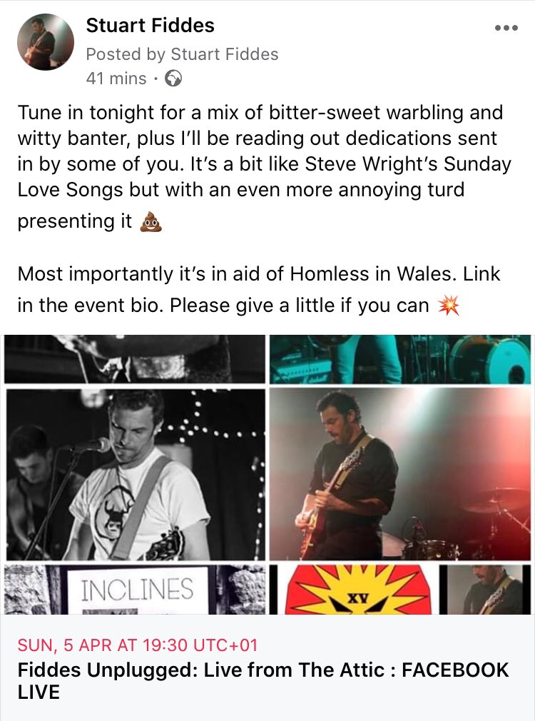 Tonight💥 Facebook live event raising money for <a href="/our_wales/">Helping Our Homeless Wales</a> . Justgiving link in FB event bio