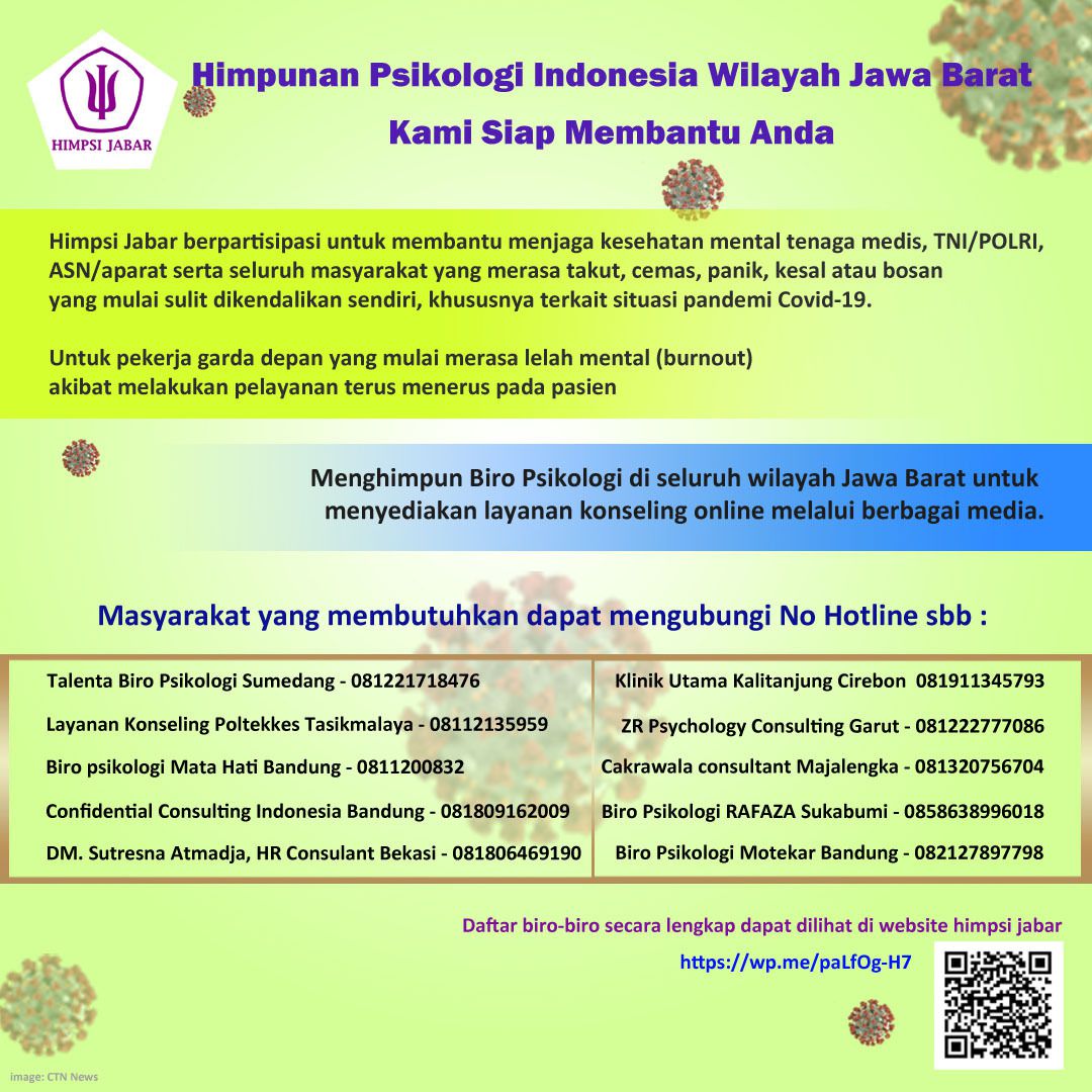 kecemasan karena covid-19 layanan konseling online