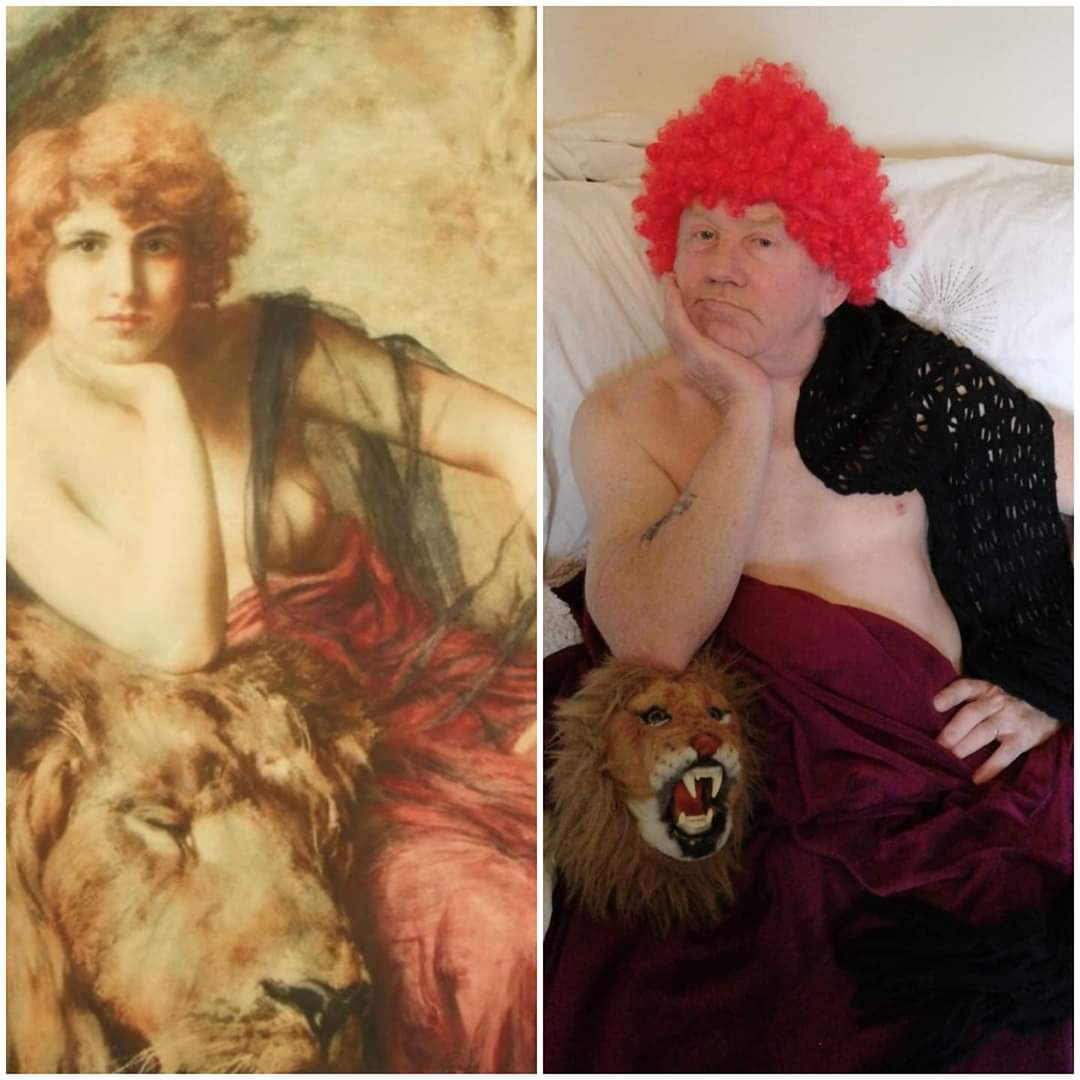 ClanCrearie's tweet photo. @JasonManford @AndrewStuart Time to try the @GettyMuseum quarantine challenge. https://t.co/AjiA7tVGUg