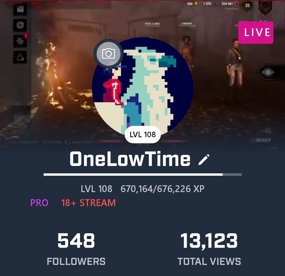 OneLowTime's tweet photo. 550 this morning? That would be dope! Thank you to everyone who helped me get to that 13k view goal as well! 💪🏼🤓 #mixerstreamer #DeadbyDaylight #OneLowTime #sendnoods #morelitthanyourbic #goals #swf #SupportSmallStreamers https://t.co/KD8X0TJHvk