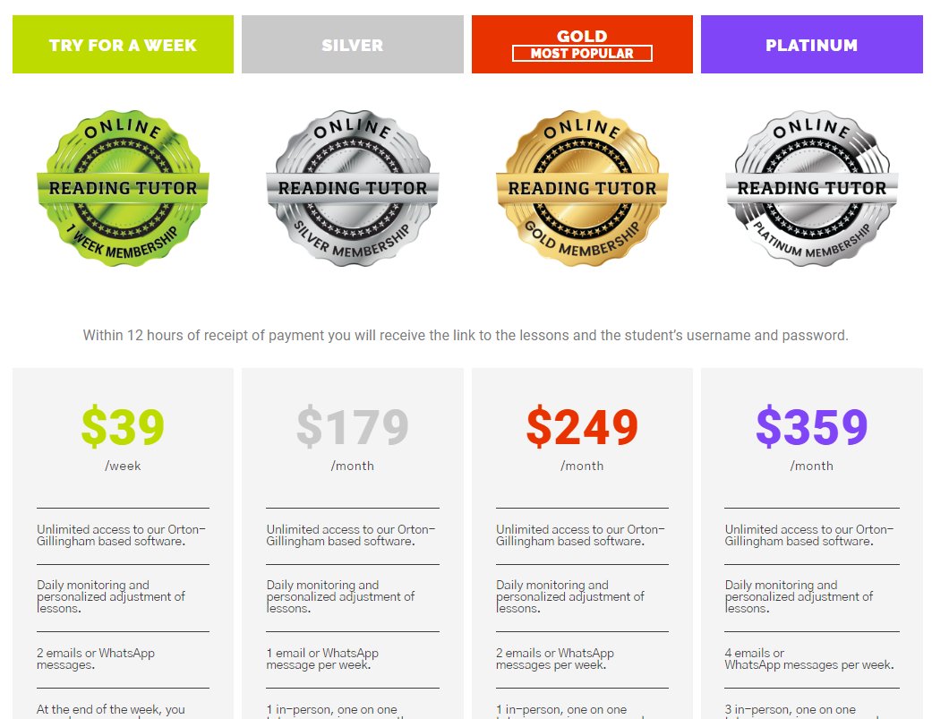 readingtutor3's tweet image. PICK YOUR CUSTOM PLAN

We believe financial hardship shouldn’t prevent a person with dyslexia from learning to read.
That’s why 5% of our profits go directly to helping students whose families are financially at-risk.

onlinereadingtutor.com/pricing/