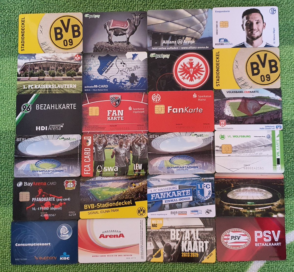 Plus, although not tickets, can't forget everybody's favourite....My stadium cards I've collected on my travels.