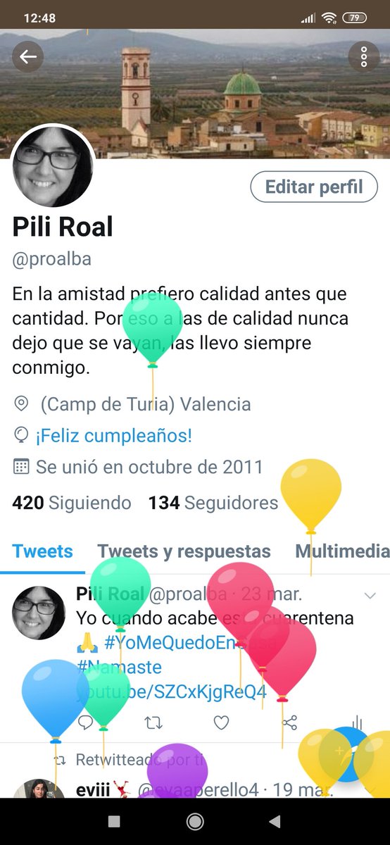 proalba's tweet photo. Pues Twitter quiere que celebremos aunque sea en confinamiento! #YoMeQuedoEnCasa #HappyBirthdayToMe 🎂 https://t.co/cMCcFZqk7d