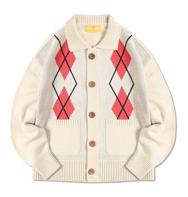 main booth argyle cardigan